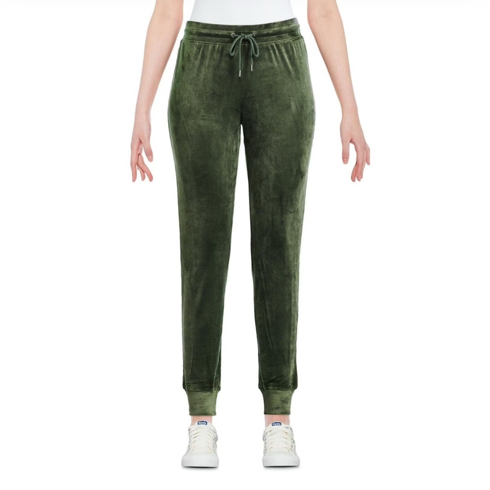 George L Velvet Green Joggers